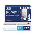 Load image into Gallery viewer, Peakserve Continuous Hand Towel, 1-ply, 7.91 X 8.85, White, 270 Wipes/pack, 12 Packs/carton