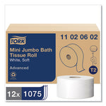 Load image into Gallery viewer, Advanced Jumbo Bath Tissue, Septic Safe, 2-ply, White, 3.48" X 751 Ft, 12 Rolls/carton