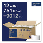 Load image into Gallery viewer, Advanced Mini-jumbo Roll Bath Tissue, Septic Safe, 2-ply, White, 3.48" X 751 Ft, 12 Rolls/carton