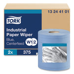 Load image into Gallery viewer, Industrial Paper Wiper, 4-ply, 11 X 15.75, Unscented, Blue, 375 Wipes/roll, 2 Rolls/carton
