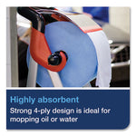 Load image into Gallery viewer, Industrial Paper Wiper, 4-ply, 11 X 15.75, Unscented, Blue, 375 Wipes/roll, 2 Rolls/carton