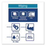 Load image into Gallery viewer, Industrial Paper Wiper, 4-ply, 12.8 X 16.5, Unscented, Blue, 180/carton