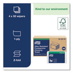 Load image into Gallery viewer, Small Pack Foodservice Cloth, 1-ply, 11.75 X 14.75, Unscented, White With Red Stripe, 50/poly Pack, 4 Packs/carton