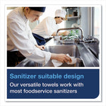 Load image into Gallery viewer, Small Pack Foodservice Cloth, 1-ply, 11.75 X 14.75, Unscented, White With Red Stripe, 50/poly Pack, 4 Packs/carton