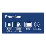 Load image into Gallery viewer, Premium Extra Soft Matic Hand Towel Roll, 2-ply, 7.7" X 300 Ft, White, 6/carton