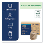 Load image into Gallery viewer, Basic Paper Wiper Roll Towel, 1-ply, 7.68" X 1,150 Ft, Natural, 4 Rolls/carton