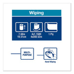 Load image into Gallery viewer, Basic Paper Wiper Roll Towel, 1-ply, 7.68" X 1,150 Ft, White, 4 Rolls/carton