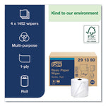 Load image into Gallery viewer, Paper Wiper Roll Towel, 1-ply, 7.68" X 1,150 Ft, White, 4 Rolls/carton