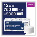 Load image into Gallery viewer, Coreless High Capacity Bath Tissue, 2-ply, White, 750 Sheets/roll, White, 12/carton