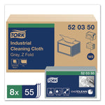 Load image into Gallery viewer, Industrial Cleaning Cloths, 1-ply, 12.6 X 15.16, Gray, 55/pack, 8 Packs/carton