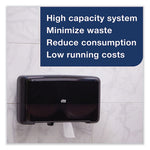 Load image into Gallery viewer, Elevation Bath Tissue Mini-jumbo Roll Twin Dispenser, 17 X 5.69 X 10.13, Black