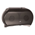 Load image into Gallery viewer, Twin Jumbo Roll Bath Tissue Dispenser, 19.29 X 5.51 X 11.83, Smoke/gray