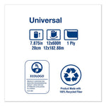Load image into Gallery viewer, Universal Hardwound Roll Towel, 1-ply, 7.88" X 600 Ft, Natural, 12/carton