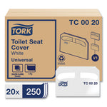 Load image into Gallery viewer, Toilet Seat Cover, Half-fold, 14.5 X 17, White, 250/pack, 20 Packs/carton