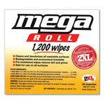 Load image into Gallery viewer, Gym Wipes Mega Roll Refill, 8 X 8, Unscented, White, 1,200/roll, 2 Rolls/carton