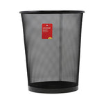 Load image into Gallery viewer, Mesh Wastebasket, 18 Qt, Steel Mesh, Black