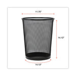 Load image into Gallery viewer, Mesh Wastebasket, 18 Qt, Steel Mesh, Black