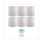Load image into Gallery viewer, Hardwound Roll Towels, 1-ply, 8" X 800 Ft, White, 6 Rolls/carton