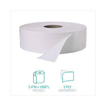Load image into Gallery viewer, Jumbo Roll Bath Tissue, Septic Safe, 2 Ply, White, 3.4" X 1,000 Ft, 12 Rolls/carton