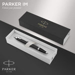 Load image into Gallery viewer, Personalized Parker IM Ballpoint Pen, Matte Black Engraved Gift for Him Her Wedding
