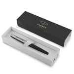 Load image into Gallery viewer, Personalized Parker Jotter Black Fountain Pen, Engraved Luxury Gift, Custom Writer's Instrument