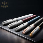 Load image into Gallery viewer, Personalized Parker Sonnet Rollerball Pen – Stainless Steel & 23K Gold | Engraved Parker Pen | Luxury Executive Gift