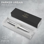 Load image into Gallery viewer, Personalized Parker Urban Ballpoint Pen, Engraved Stainless Steel Executive Gift