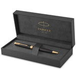 Load image into Gallery viewer, Personalized Parker Sonnet Ballpoint Pen – Matte Black Lacquer Gold Executive Gift