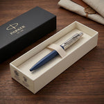 Load image into Gallery viewer, Personalized Parker Jotter Ballpoint Pen, Royal Blue Lacquer, Custom Engraved Gift Box