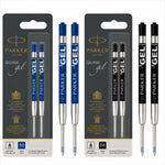 Load image into Gallery viewer, Genuine Parker Gel Ink Refills: Blue & Black, 0.7mm Medium Tip (2 Pack)