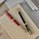 Load image into Gallery viewer, Personalized Parker Sonnet Ballpoint Pen – Red Lacquer with Gold Trim
