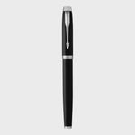 Load image into Gallery viewer, Personalized Parker IM Matte Black Fountain Pen, Engraved Chrome Trim Executive Gift