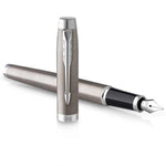 Load image into Gallery viewer, Personalized Parker IM Stainless Steel Fountain Pen, Engraved Executive Gift