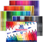 Load image into Gallery viewer, Watercolor Dual Brush Pens 80 Pieces Set