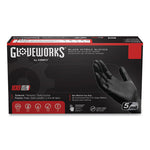 Load image into Gallery viewer, Industrial Nitrile Gloves, Powder-free, 5 Mil, Medium, Black, 100/box, 10/carton