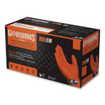 Load image into Gallery viewer, Heavy-duty Industrial Nitrile Gloves, Powder-free, 8 Mil, Medium, Orange, 100/box