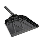 Load image into Gallery viewer, Metal Dust Pan, 12 X 14, 2" Handle, 20-gauge Steel, Black, 12/carton