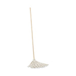 Load image into Gallery viewer, Handle/deck Mops, #12 White Cotton Head, 48" Natural Wood Handle, 6/pack