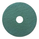 Load image into Gallery viewer, Heavy-duty Scrubbing Floor Pads, 13" Diameter, Green, 5/carton