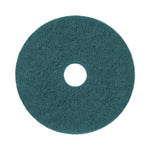 Load image into Gallery viewer, Heavy-duty Scrubbing Floor Pads, 17" Diameter, Green, 5/carton