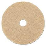 Load image into Gallery viewer, Natural Hog Hair Burnishing Floor Pads, 17" Diameter, Tan, 5/carton