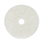 Load image into Gallery viewer, Natural Burnishing Floor Pads, 20" Diameter, White, 5/carton