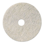 Load image into Gallery viewer, Natural Burnishing Floor Pads, 21" Diameter, White, 5/carton