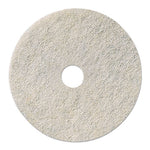 Load image into Gallery viewer, Natural Burnishing Floor Pads, 24" Diameter, White, 5/carton