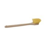 Load image into Gallery viewer, Utility Brush, Cream Polypropylene Bristles, 5.5 Brush, 14.5" Tan Plastic Handle