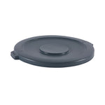 Load image into Gallery viewer, Lids For 44 Gal Waste Receptacles, Flat-top, Round, Plastic Gray
