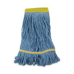 Load image into Gallery viewer, Super Loop Wet Mop Head, Cotton/synthetic Fiber, 5" Headband, Small Size, Blue, 12/carton