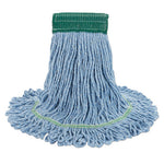 Load image into Gallery viewer, Super Loop Wet Mop Head, Cotton/synthetic Fiber, 5" Headband, Medium Size, Blue, 12/carton