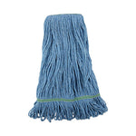 Load image into Gallery viewer, Super Loop Wet Mop Head, Cotton/synthetic Fiber, 1" Headband, Medium Size, Blue, 12/carton