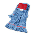 Load image into Gallery viewer, Super Loop Wet Mop Head, Cotton/synthetic Fiber, 5" Headband, Large Size, Blue, 12/carton